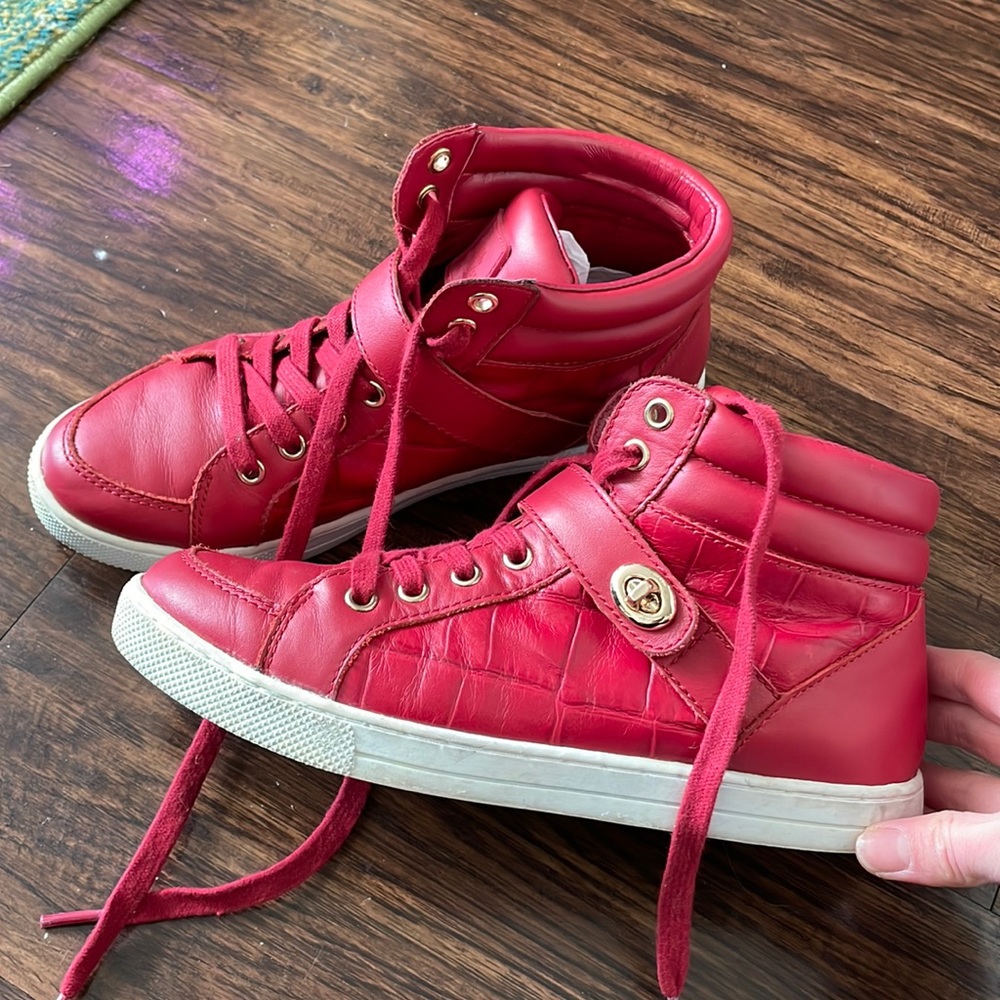 Coach High Top Red Sneakers